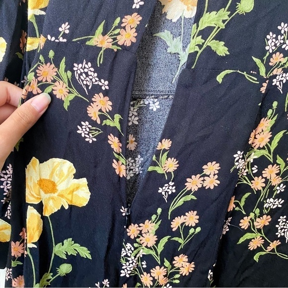 Reformation Dress Creed Midi Slit Floral Cutout Keyhole Marseille 4 EUC - Picture 8 of 13